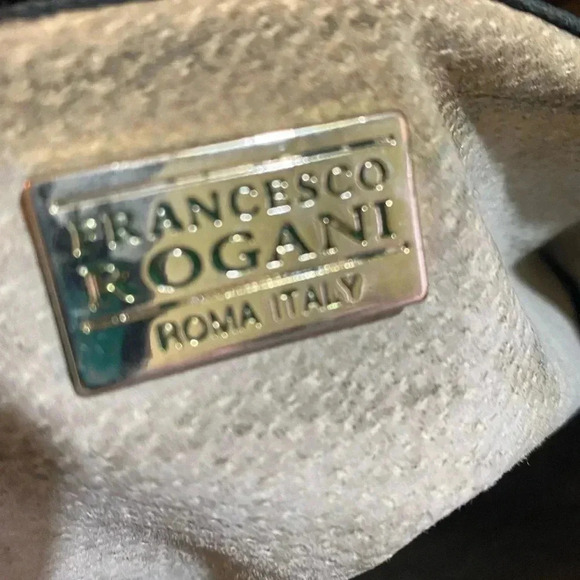 Francesco rogani black croc leather satchel handbag - Picture 11 of 15